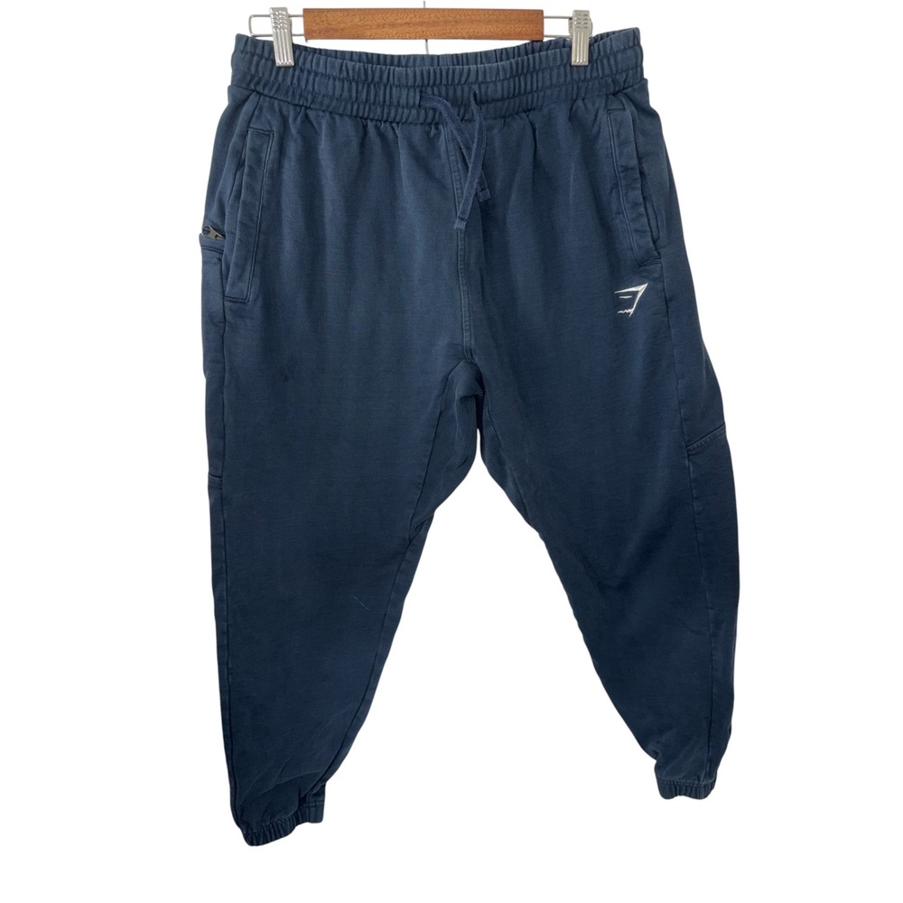 Gymshark Mens Heritage Joggers Navy Blue Tapered Sweatpants Size L A2A2X-UBCY